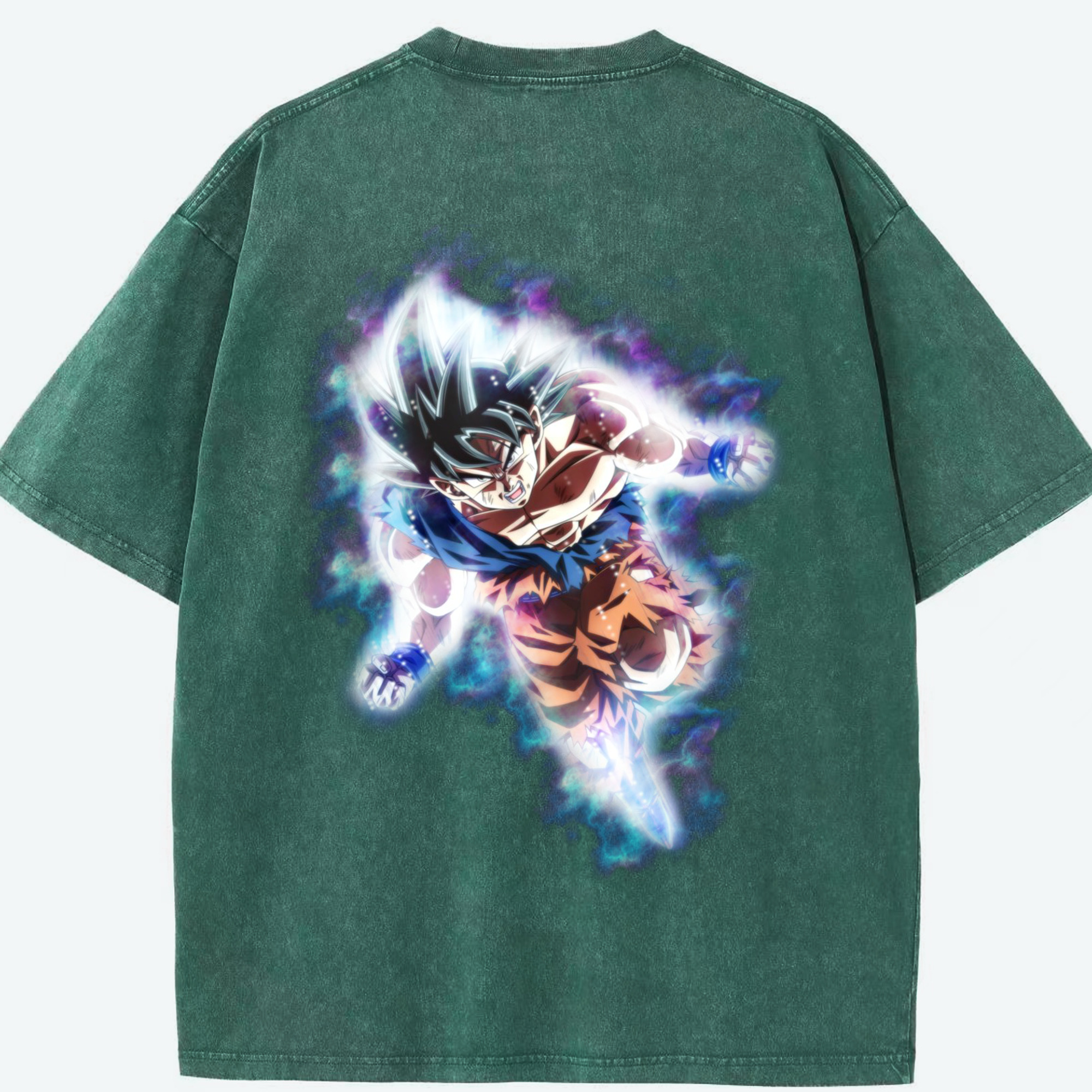 （画像用） ドラゴンボール 孫悟空（そん ごくう）Son Goku カカロット DRAGON BALL Kakarotto 綿100% ヴィンテージ風 半袖Tシャツ（背面プリント）